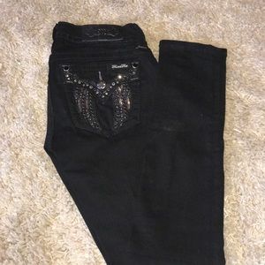 Black bling Miss Me jeans Size 25